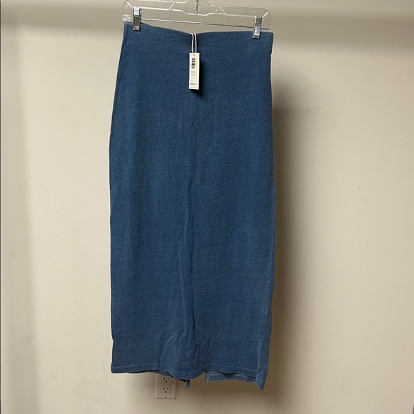 Z Supply Dresses & Skirts - Z supply Gail Jersey denim midi skirt vintage indigo